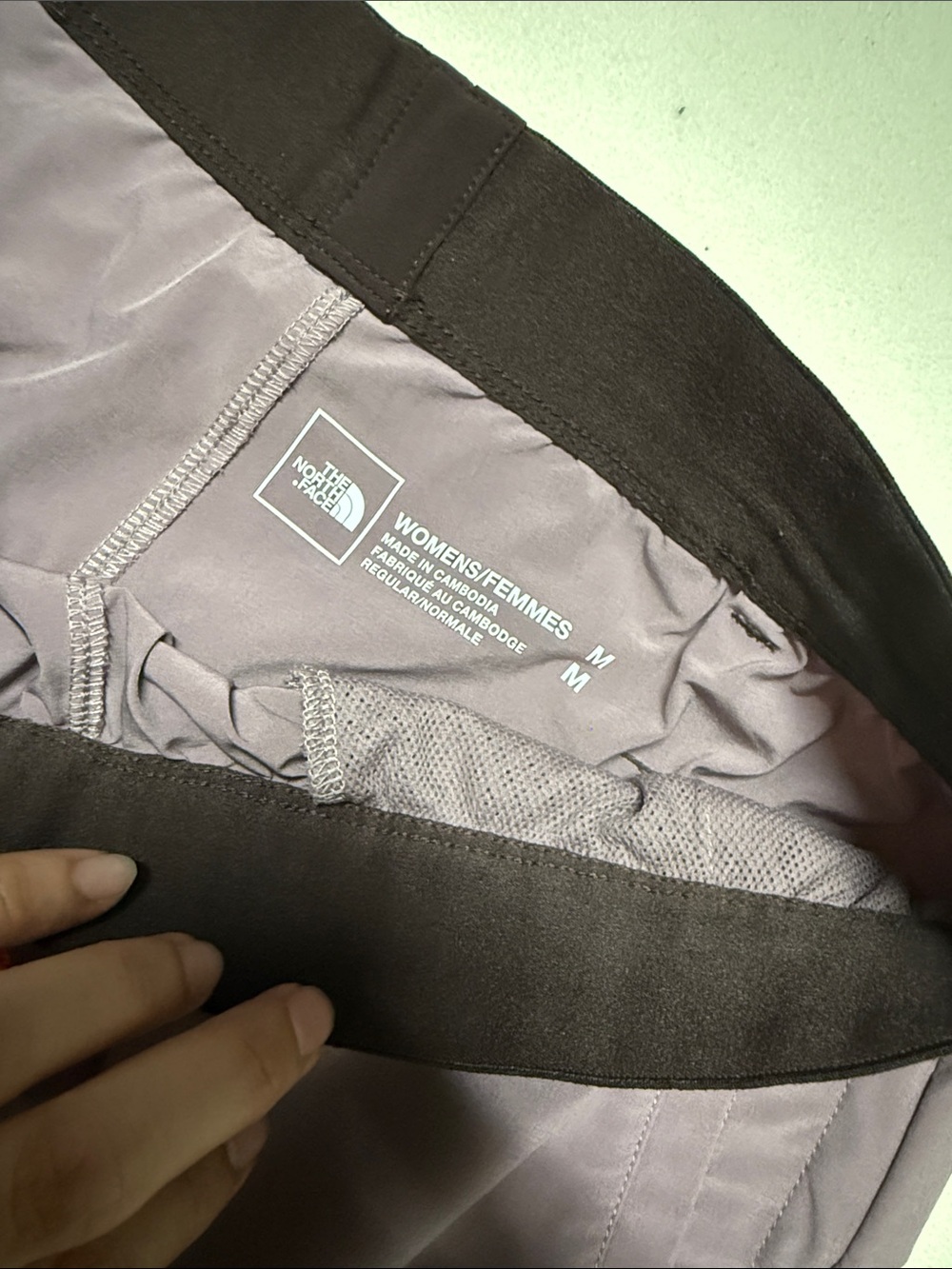 The North Face Lavender Running Shorts with Black Waistband - Picture 3 of 3